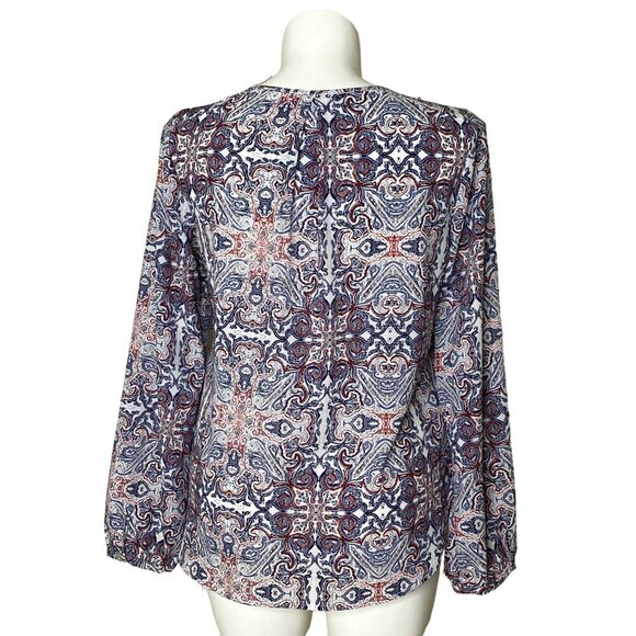 Sanctuary Western Multicolor Paisley Print Tunic Top, Long Sleeve Women's Size L - Picture 5 of 9